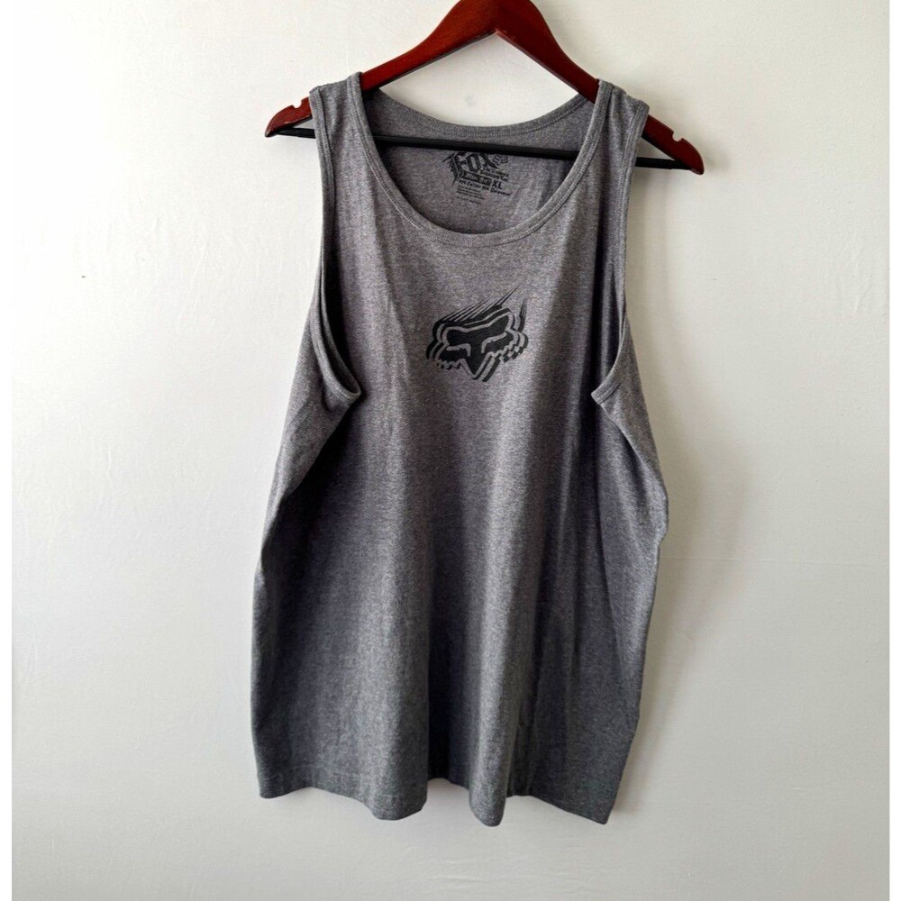 Fox Ultimate Riding Co Tank Top Mens XL Gray Crew Neck Sleeveless Tagless Logo